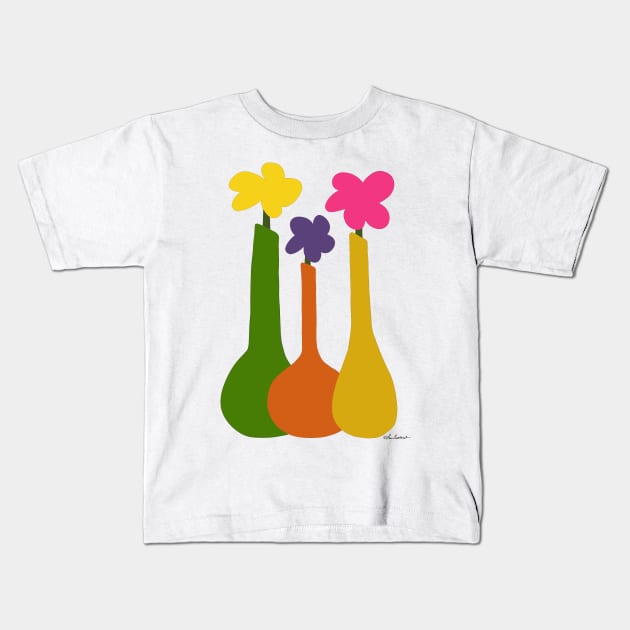 Vase Trio Kids T-Shirt by loeye